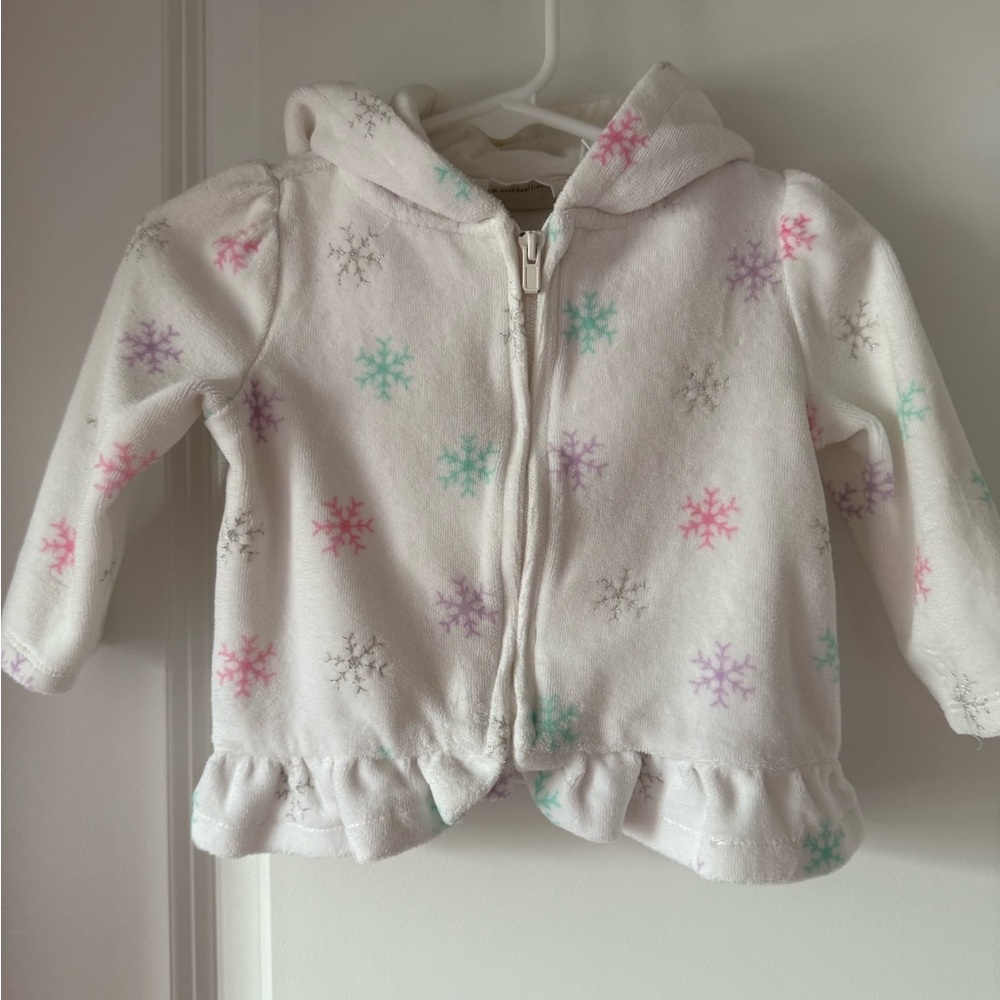 Koala Kids White Hoodie with Colorful Snowflakes - Preloved